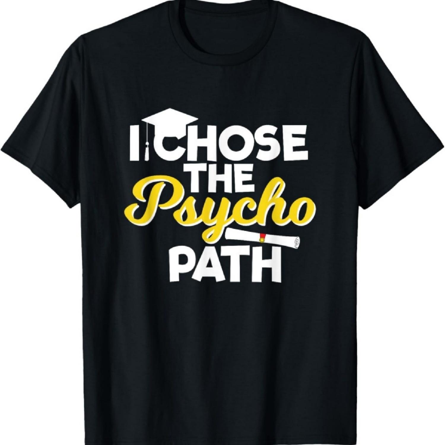 Я выбрал психопатологический путь Забавная футболка для выпускников-психологов1 XXXXXL чёрный
