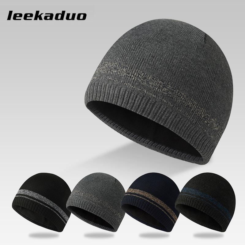 Light board knitted hat Winter men's wool hat Brimless pullover hat Cold hat can be designed
