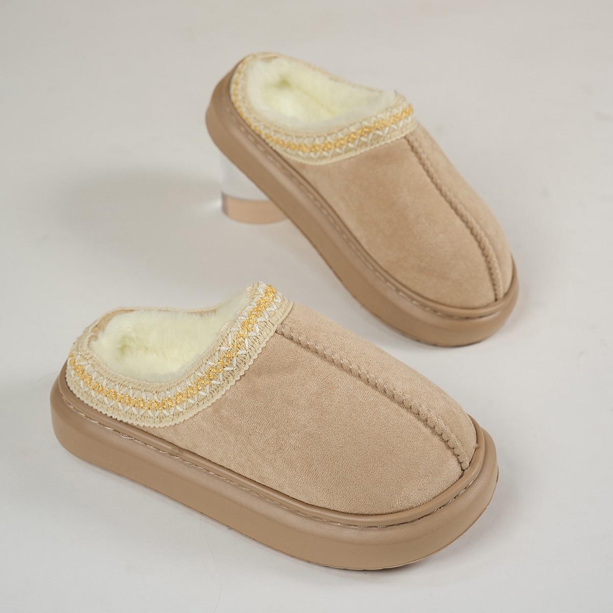 

Модные тапочки хлопок домашняя хлопковая обувь зимние парные толстая подошва домашние однотонные теплые хлопковые тапочки с нескользящей подошвой размер 36-45 44-45 хаки