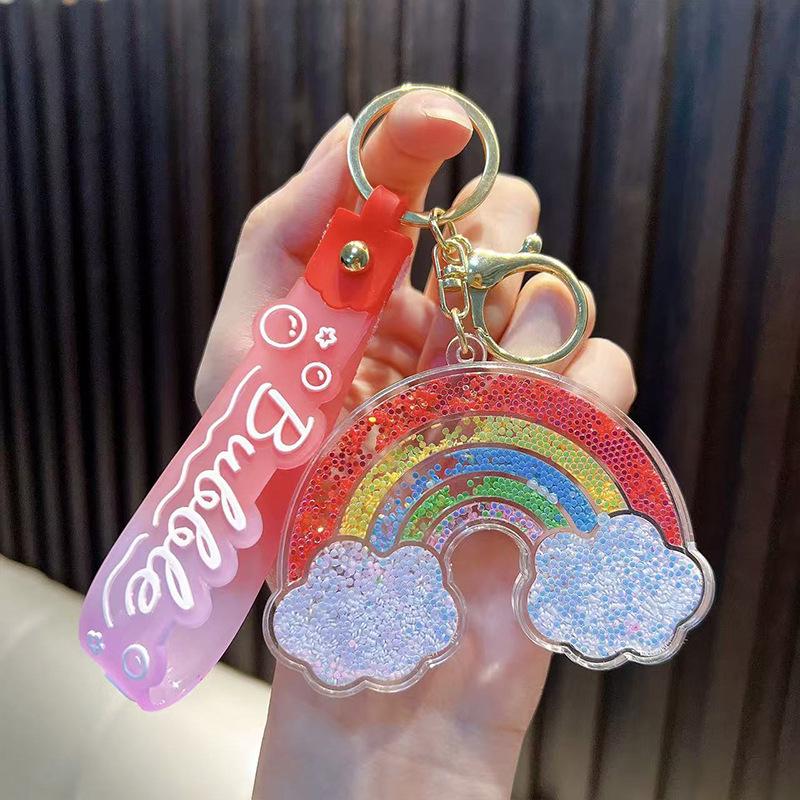 

Rainbow Acrylic Dolphin & Unicorn Keychain Pendant - Cute Cartoon Bag Accessory Small Gift