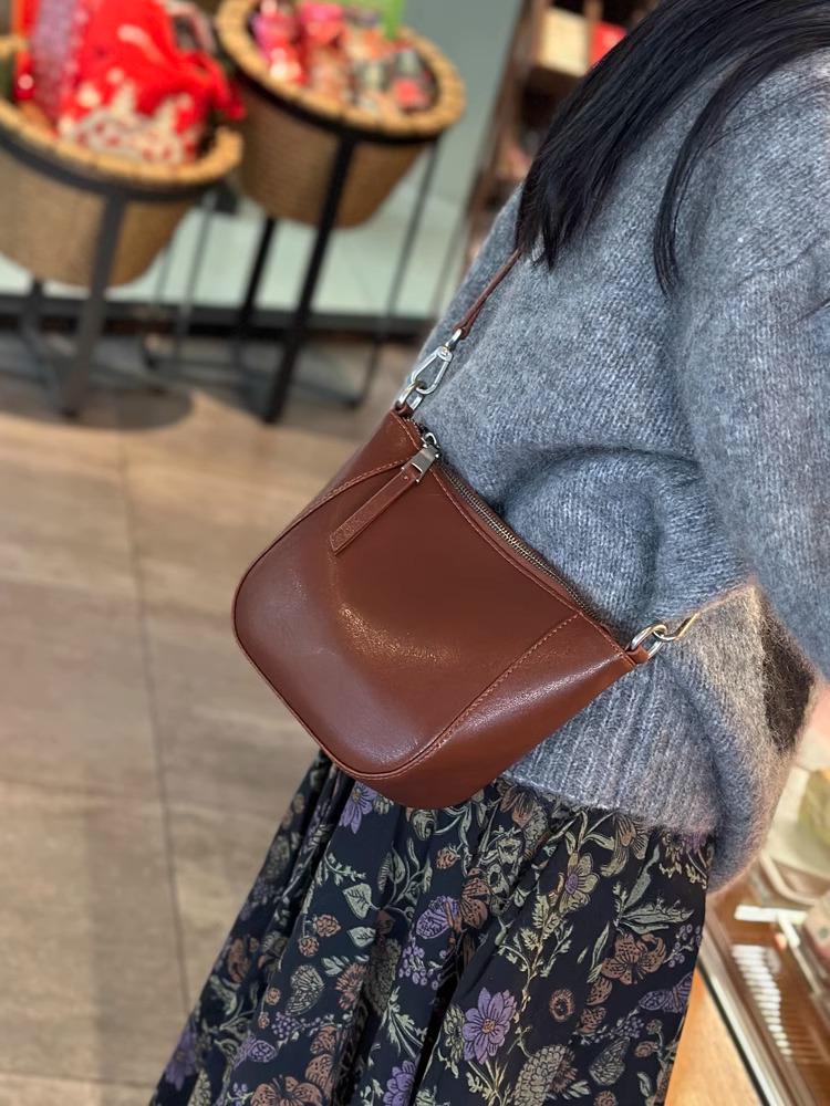 Women's Genuine Leather Small Crossbody Bag - 2026 Versatile Fashion Coin Purse with High-Quality Texture