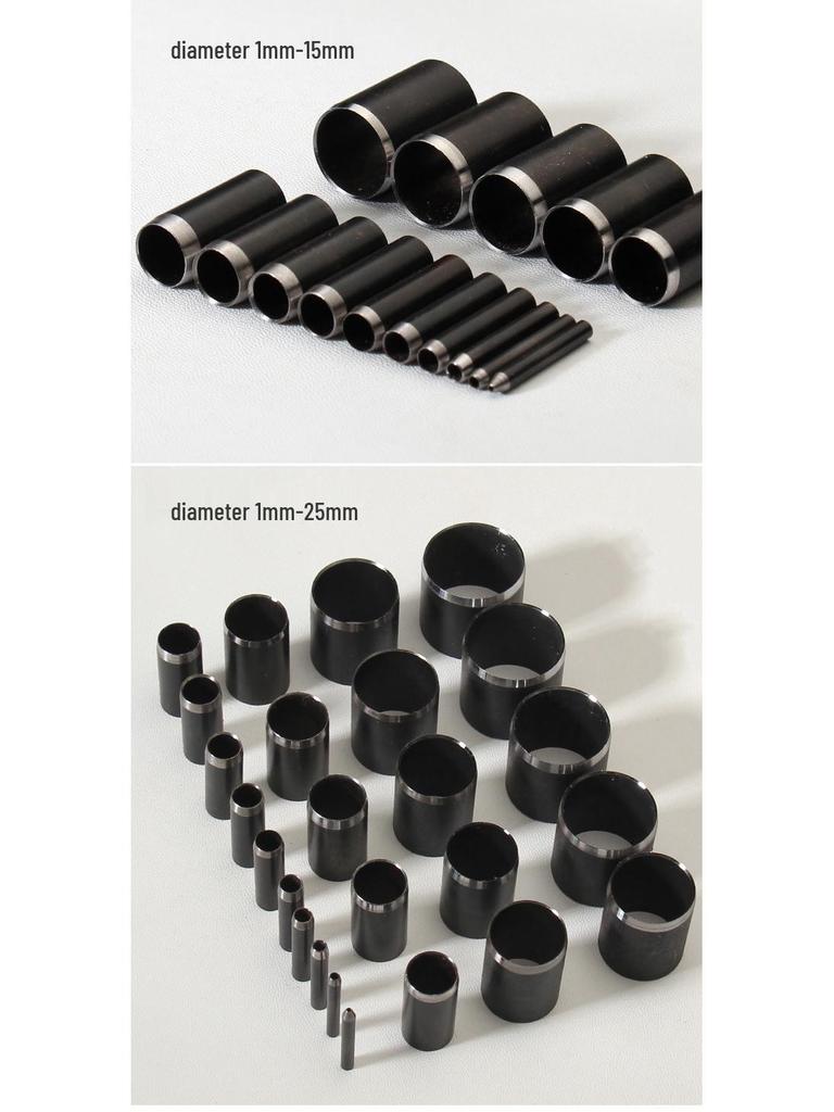 Round Steel Leather Punch Set - DIY Handmade Die Cut Tool for Round Holes