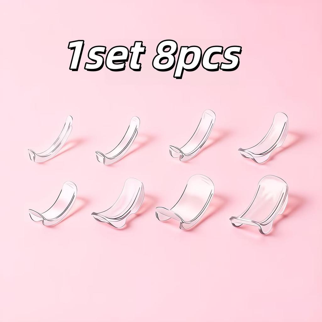 1set 8pcs Transparent Invisible Ring Adjusters – Spiral Spring Design, Snug Fit for Large Rings