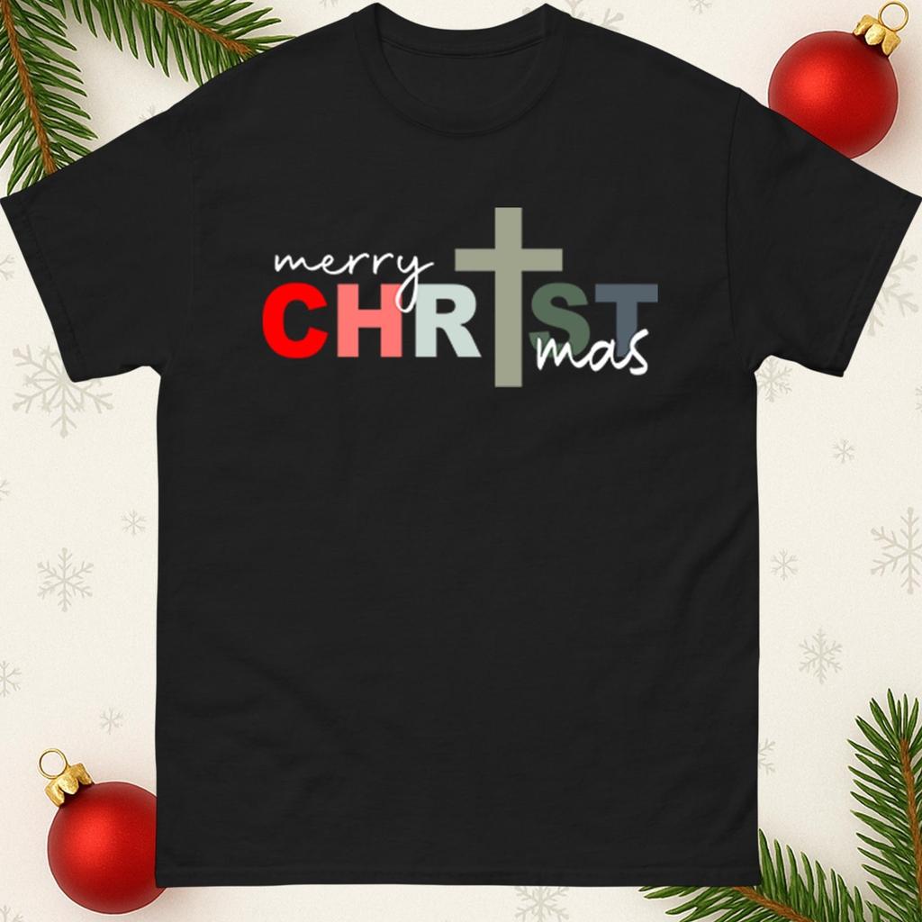 Christ Jesus Christmas T Shirt Christianity Xmas Tee Top Xmas Festive Gift Top