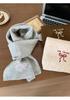 Japanese-Style Women's Winter Scarf: Cute Bow Knot, Warm Knitted Neck Gaiter with Embroidery
