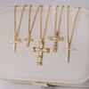 INS Style Luxury Zirconia Cross Pendant Necklace - High-end Clavicle Chain Jewelry