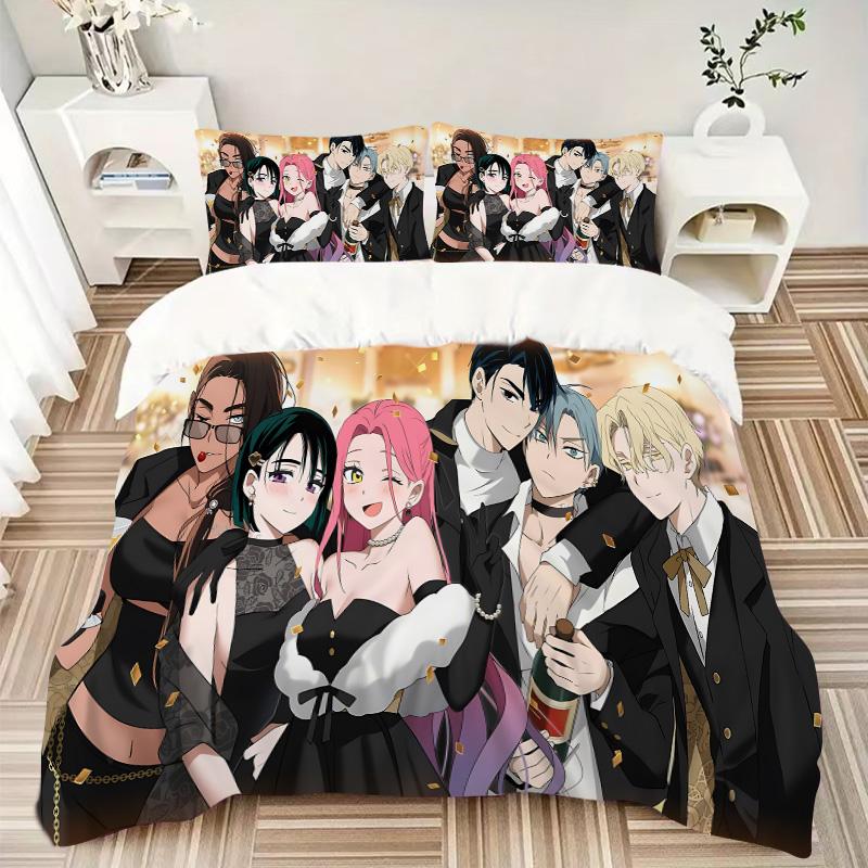 Fantasy School Uniforms Print 3Pcs Bedding Setduvet Cover With 2 Bedropillowcase Home Birthday Gift