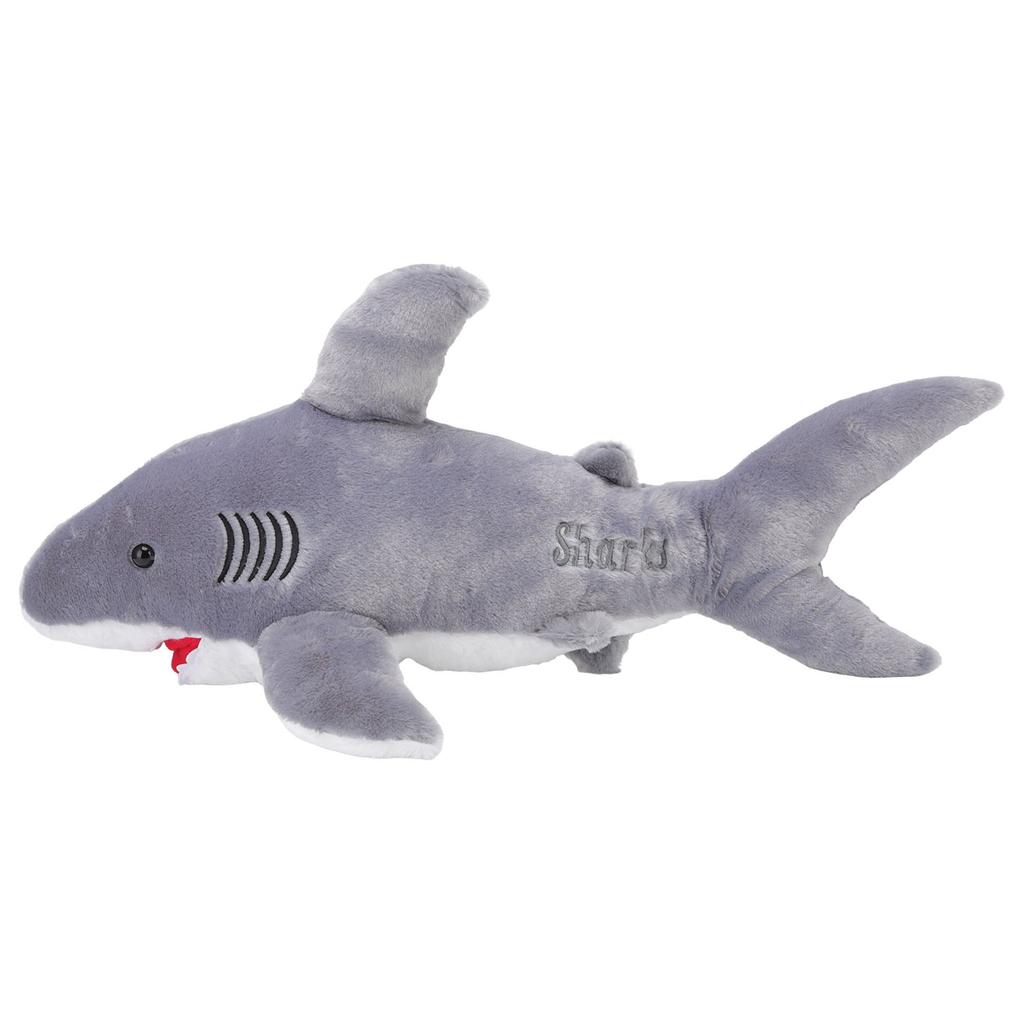 Shark Plush 27.5in Long Lifelike Appearance Vivid Colors Soft Washable Surface Stuffed Shark for