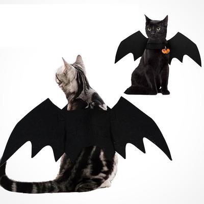Halloween Cat Dog Cosplay Costume Funny Pet Clothes Black Bat Wings Harness Halloween Party for Pet Supplies