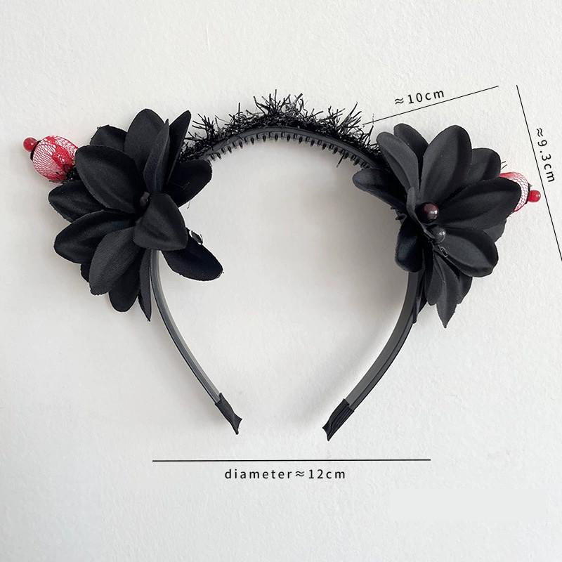 Halloween Cat Ears Pumpkin Spider Headband Hair Clip Cosplay Performance Party