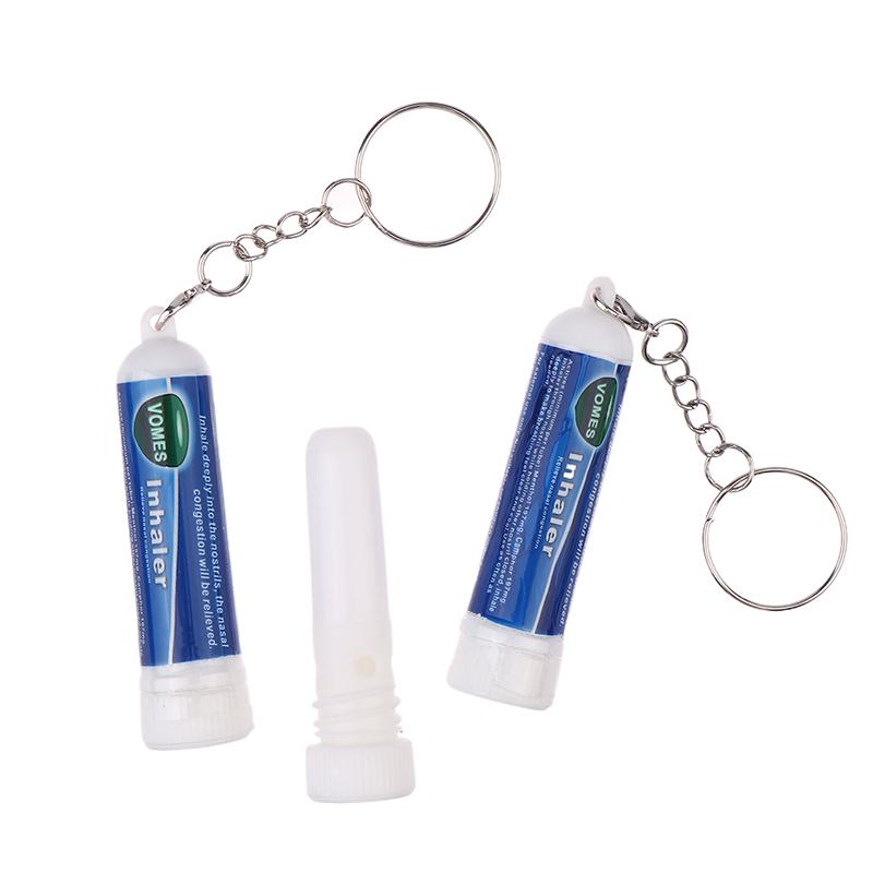 5Pcs Nasal Stick Keychain Boosts Focus Inhaler Tubes Cooling Essential Oil Nasal Inhaler Aromatherapy Energy Bar