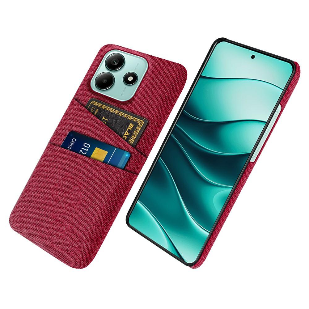 For Xiaomi Redmi Note 14 5G Case Cloth+Hard PC Phone Cover with Dual Card Slots