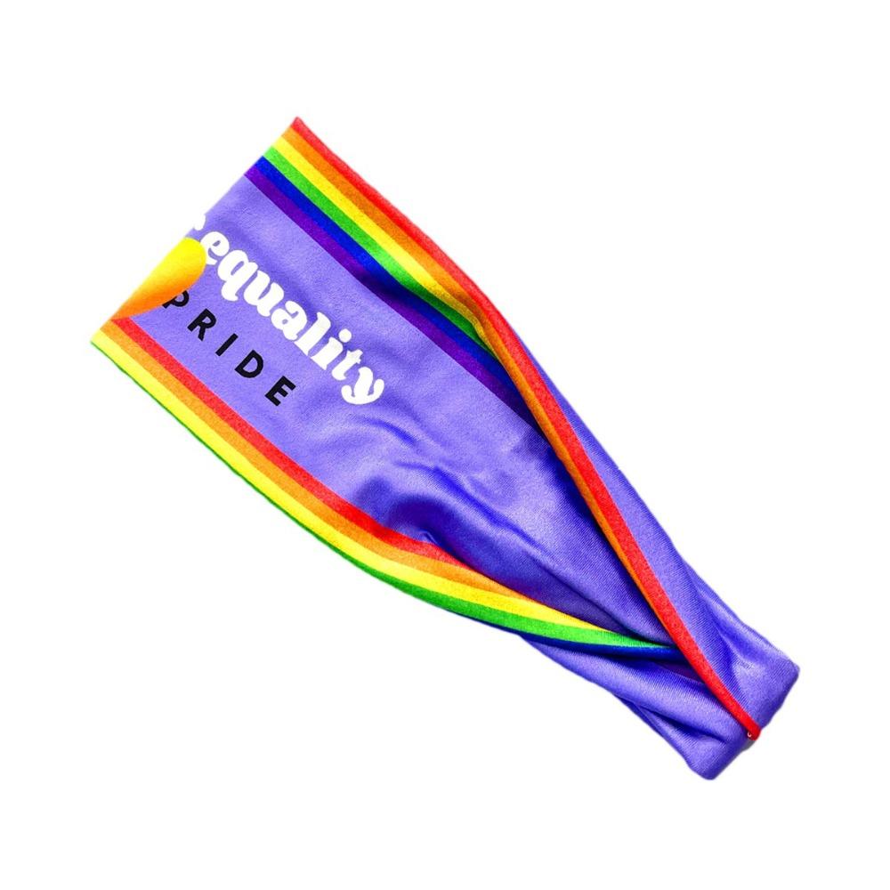 Parade Rainbow Headband Soft Sports Hairband Fashion Rainbow Elastic Headband  Women