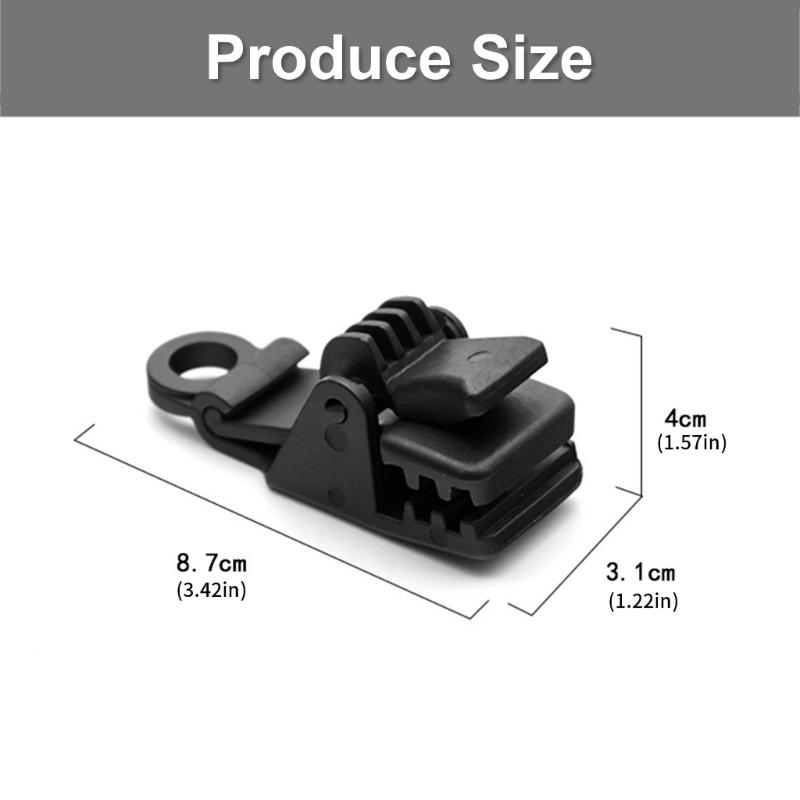 12PCS Tent Clamps Secure Windproofs Camping Clip with Hole Design Plastic Texture for Outdoor Shelter Accessories