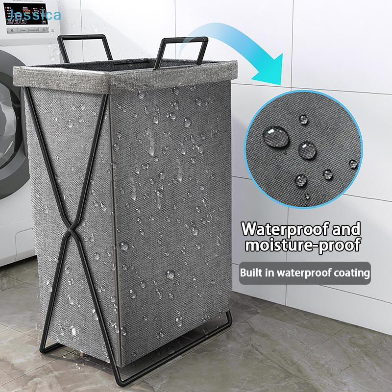 Foldable Laundry Basket with Handles Waterproof Fabric Laundry Hamper for Bedroom Bathroom Dorm Laundry Storage
