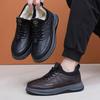 Winter Velvet Thickened Cotton Shoes Men's One-pedal Non-slip Waterproof Wool Dad Warm Cotton Boots Elderly Sports Shoes