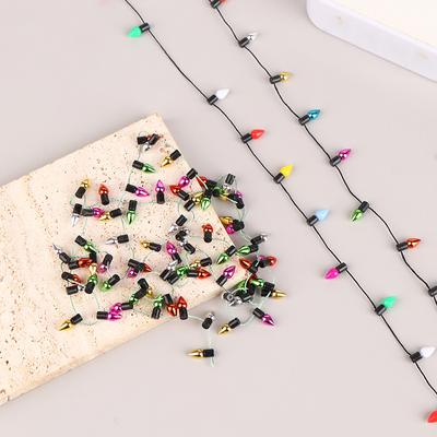 1:12 1 String Of Fake Lights Christmas Good Decoration Dollhouse Miniature Mini Furniture Accessories String Lights