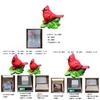 Christmas Red Bird Miniature Resin Landscape Decor With Modern Style For Home And Garden Use