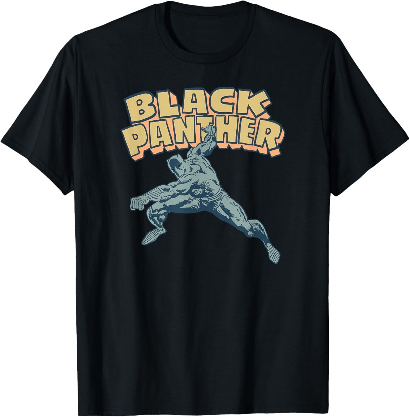 MARVEL BLACK PANTHER COMIC POSE Unisex T-Shirt S