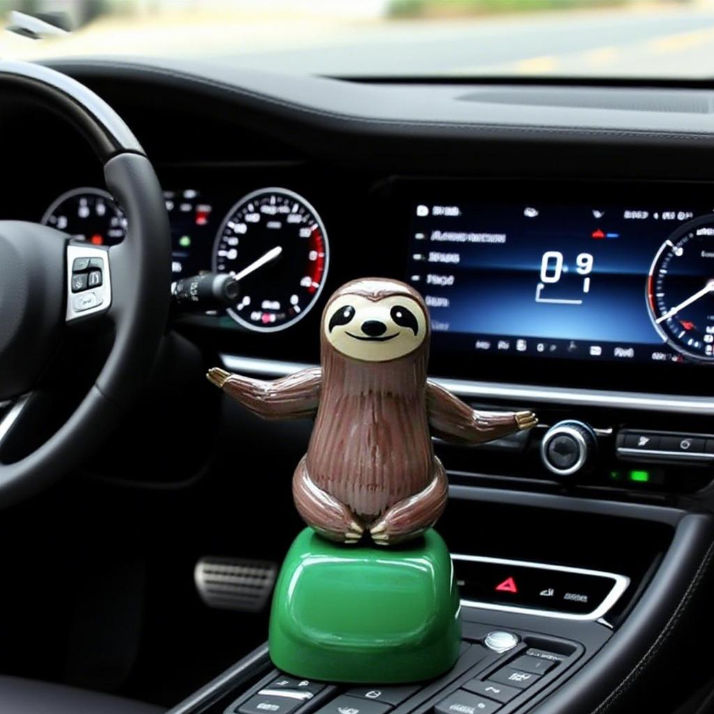 Solar Auto Armaturenbrett Faultier Dekoration Solar Schwingendes Faultier Auto Figuren Deko Niedliche Tierfiguren Automobil Innenraum