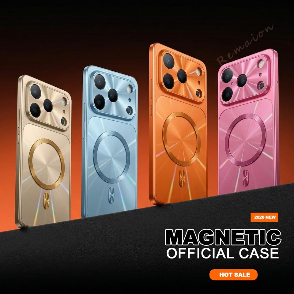 Big Windows Magnetic Phone Case For iPhone 17 13 14 15 16 Pro Max Air Magsafe Official CD Laser Shockproof Protector Cover