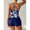 New Print Separate Swimsuits Tankini Set Female Swimwear Sports Beach Wear Two-Piece Bathing Suits Pool Women Swimming Suit