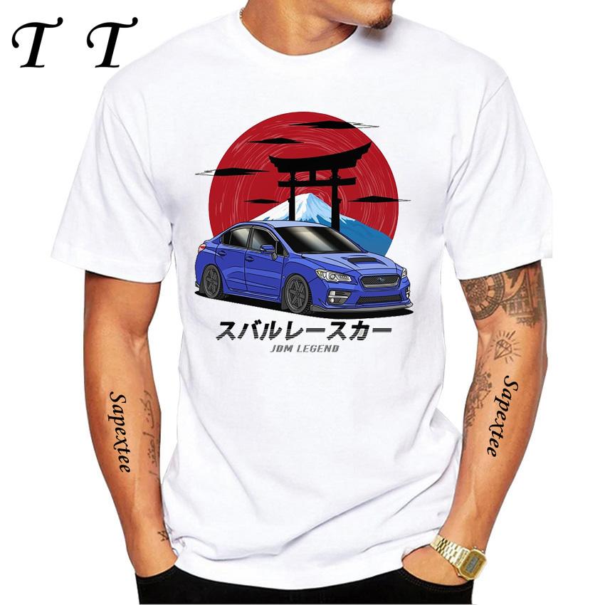 Ny Japanstil Herr Kortärmad Typ R T-shirt Kör Den Klassiska JDM Vita Impreza WRX Bildesign Pojke Casual Topp Vita T-shirts