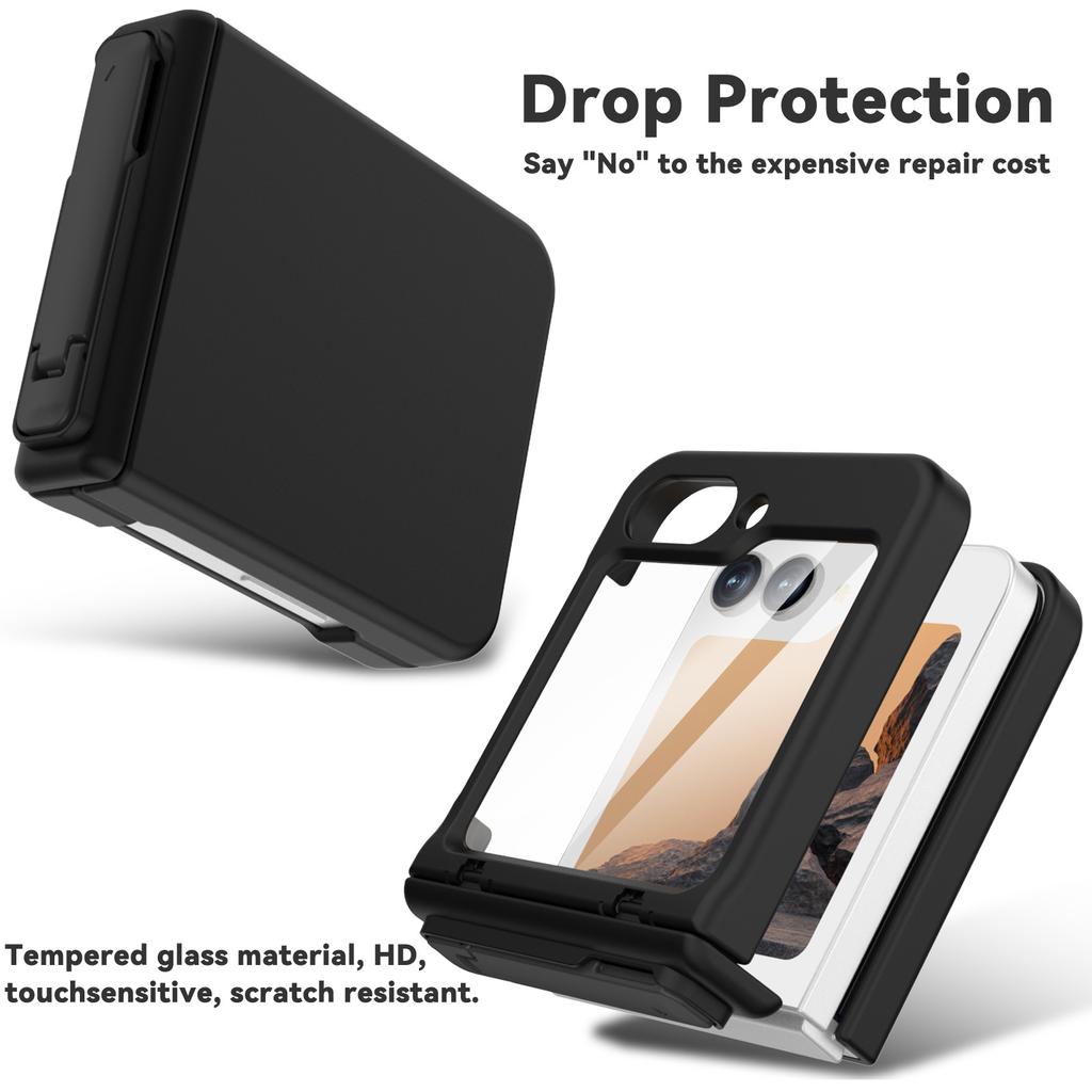 Suitable for Samsung ZFlip6 Mobile Phone Case Folding Screen PC Full Inclusive Protective Case Split Up and Down
