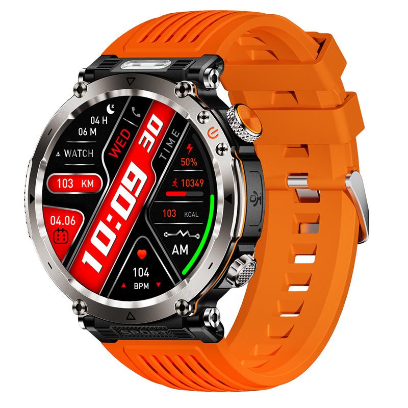 HT30 Smart Watch Bluetooth Call Men Outdoor Sports Fitness Compass Heart Rate Health Monitoring 600mAh Large Battery Smartwatch