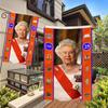 Premium Queen Elizabeth II Platinjubiläum Flaggenbanner Elegante Trauerdekoration für Zuhause und Garten