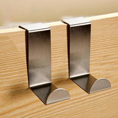 Türhaken aus Edelstahl, Küchenschrank-Kleiderhaken, Taschenaufhänger, Clips, Aufbewahrungshaken für Zuhause