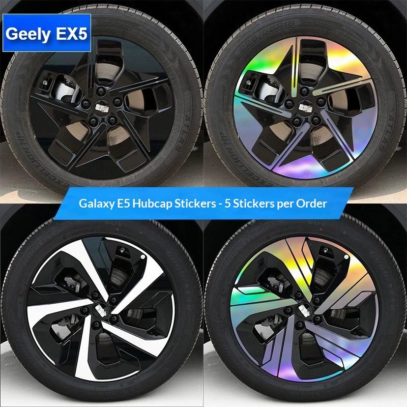 For Geely EX5 Geely Galaxy E5 DIY Hub Rim Sticker Vinyl Decal Blackout Skin Wrap Automotive Wheel Styling Decal