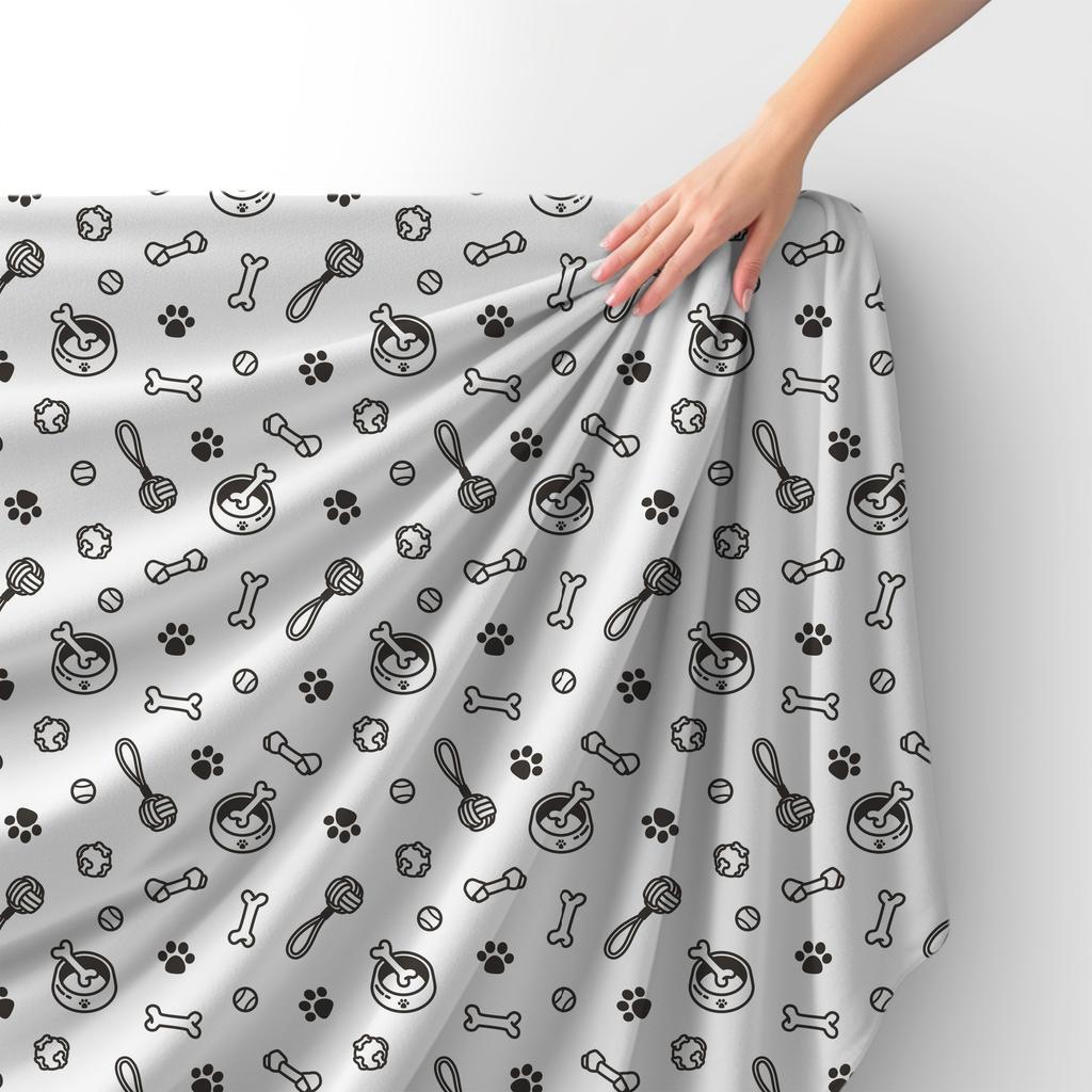 Royal Samt Stoff Polyester Zum Nähen - Motiv Hundespielzeug
