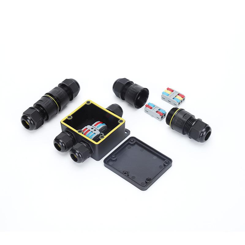 Waterproof Parallel Wire Connector: Two-in, Two-out, Rainproof Outdoor & Underground.