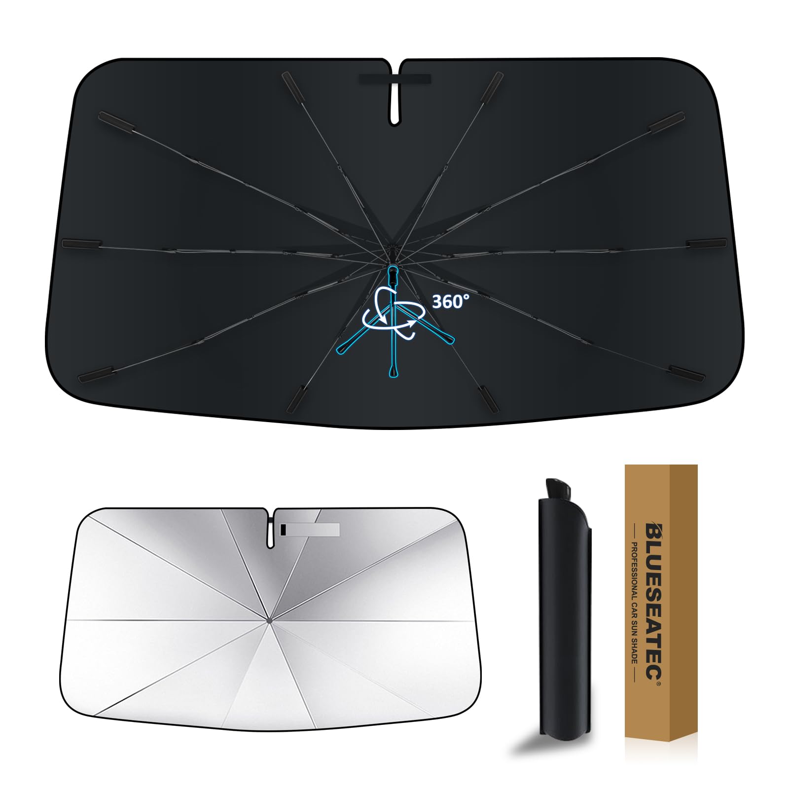 

Reinforced Rotating Windshield Sunshade for Toyota Hiace 200 Series Models H200 Design with UV Flexible Light Easy Installation and Perfect for Car