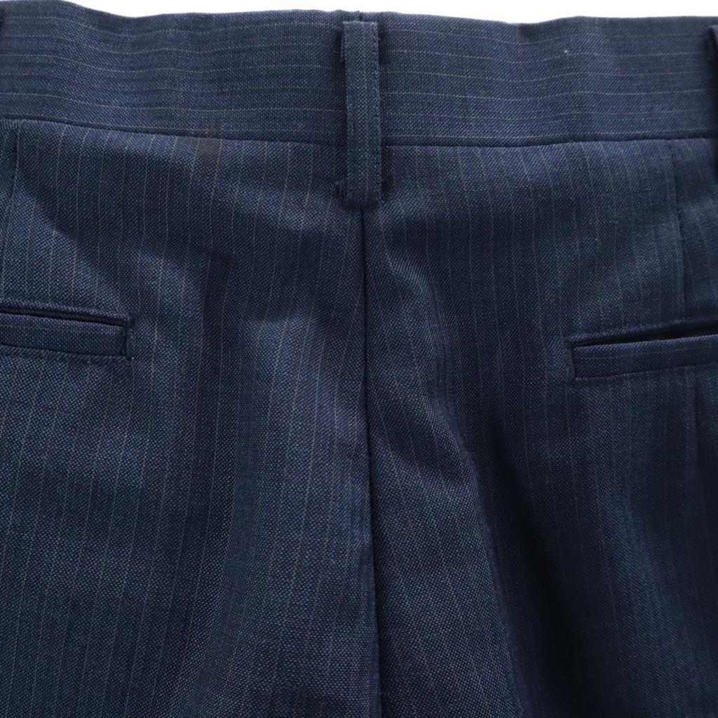 British American Striped Pattern suit Setup 96A6 Navy Men's Used