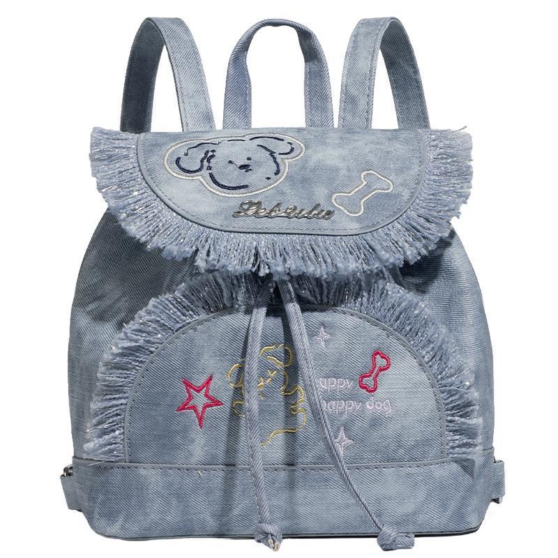 

2025 Spring Lightweight Niche Design School Backpack for Girls синій