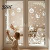 Winter Wonderland Decorations 9 Sheets Christmas Static Window Stickers Reusable Snowflake Santa Claus Reindeer Clings Decals for Holiday Glass