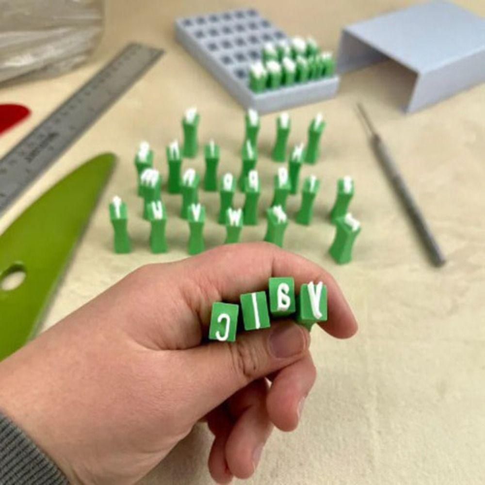 Uppercase letter Alphabet Clay Seal Embossing Plastic Alphabet Stamps Craft Supplies