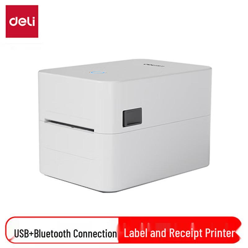 Deli 50mm Bluetooth Thermal Label Receipt Printer GE231W CN plug (adapter included)