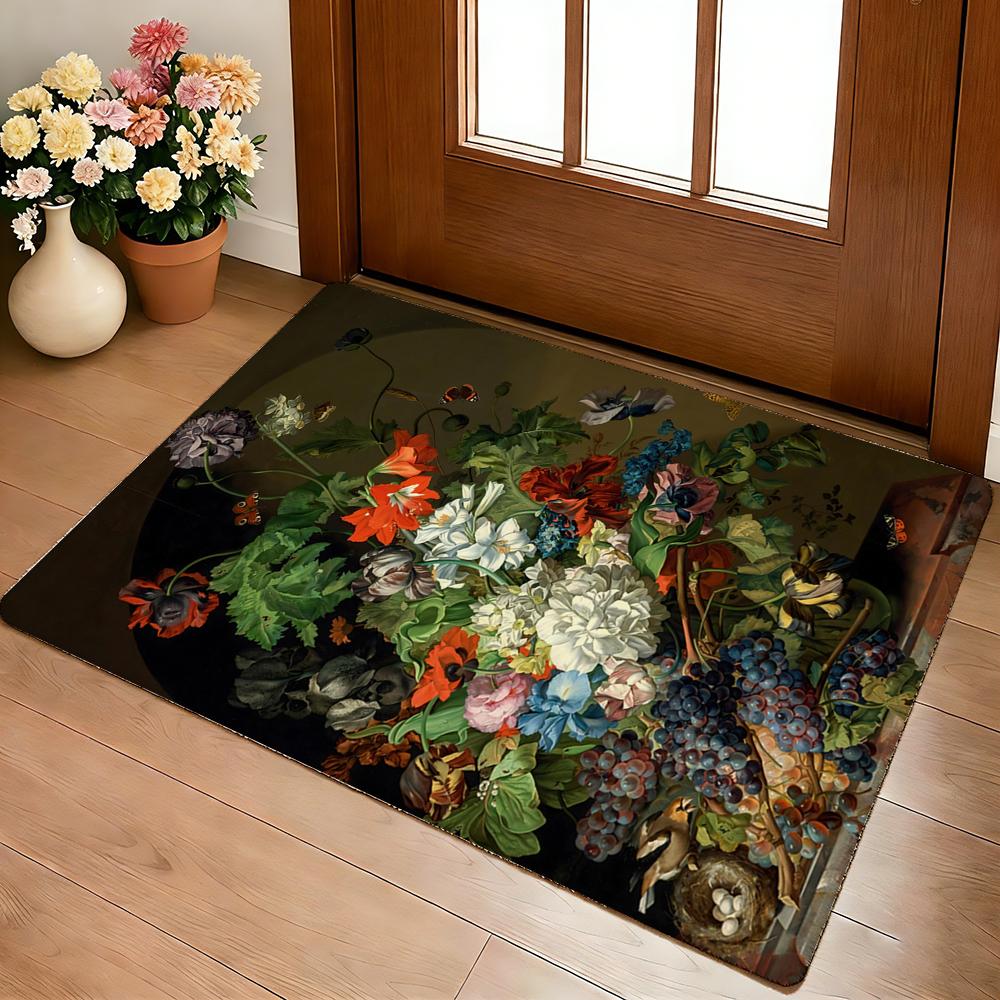 

ForalS TillLife Painting Floor Mat Cozy Flannel Soft Thick Non-Slip Mat For Living Room Bedroom Kitchen Decor Rugs 40x60cm