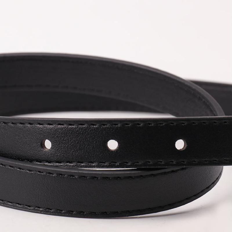 Women's PU Leather Belt Shiny Rhinestone Pearl Buckle Lightweight Waist Accessory for Jeans Daily Casual Wear