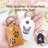 Puppy Pet Hair Keychain Keyring Dogs Paw Pendant Cute Pet Hair Storage Bag  Unisex