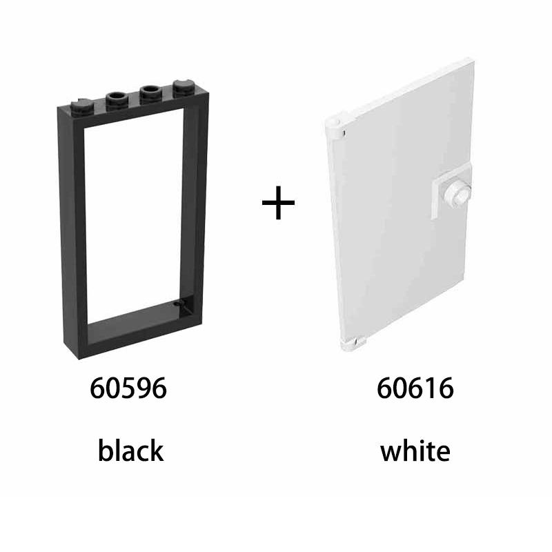 10pcs1x4x6 Door Frame Smart Window Compatible with 60596 60616 MOC Parts, Building Block Model Accessories, Children's Toys
