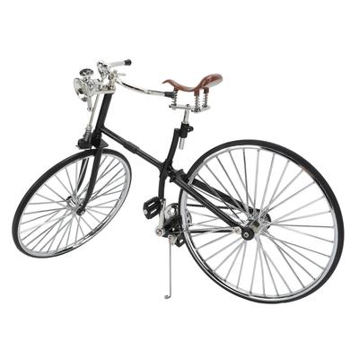 Retro Bicycle Model Retro Style 1:10 Scale Detachable Durable Metal Rubber Tiny Bike for Desk