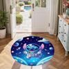 Stitch Tropical Round Carpet Design for Dining Room Game Room Playrooms Entryway Anti-slip Round Rug Office home decor Gift for Festivals