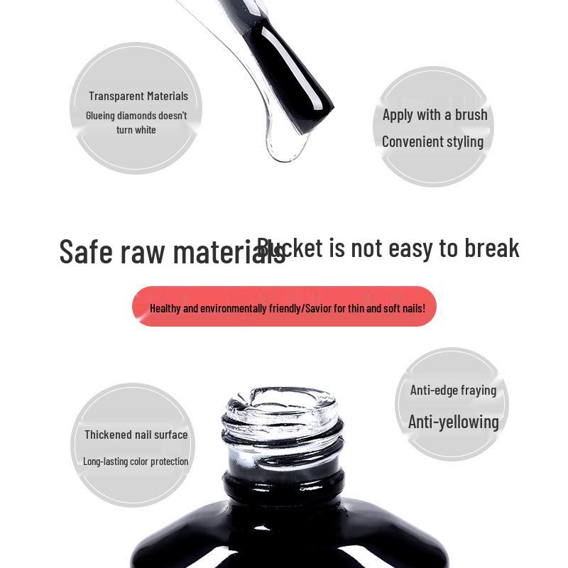 Beginner Nail Salon Gel: Base Coat, Top Coat, Builder Gel, Anti-Lifting, Anti-Yellowing, Anti-Settling.