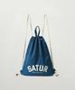 Satur Nylon Drawstring Bag Blue