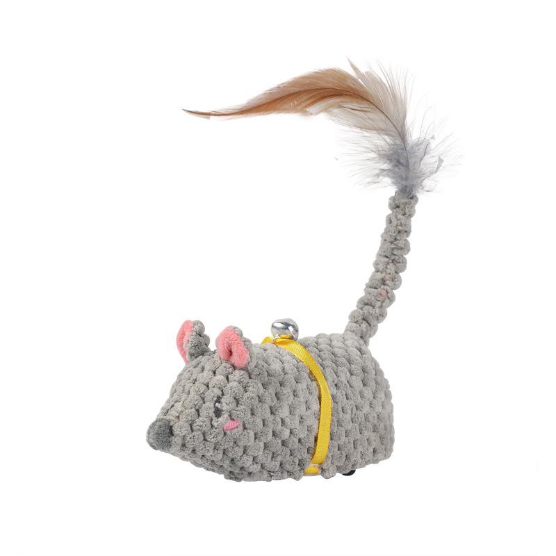 Plush Electric Flapping Bird Cat Toy with Sound and Automatic Motion