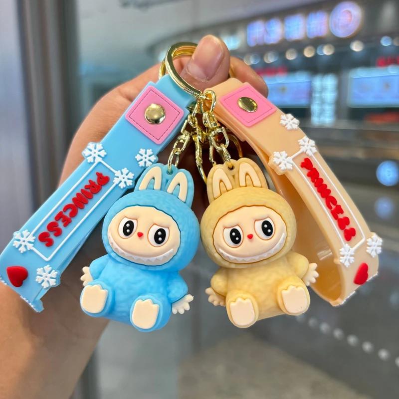 Kawaii Fashion Doll Keychain Car Key Holder Keyrings Figure Fashion Doll Pendant for Backpack Accessories Jewelry Kids Toy Gifts